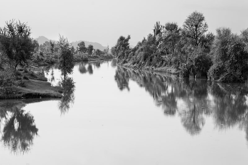 Rejuvenated Arvari river in Alwar district, Rajasthan